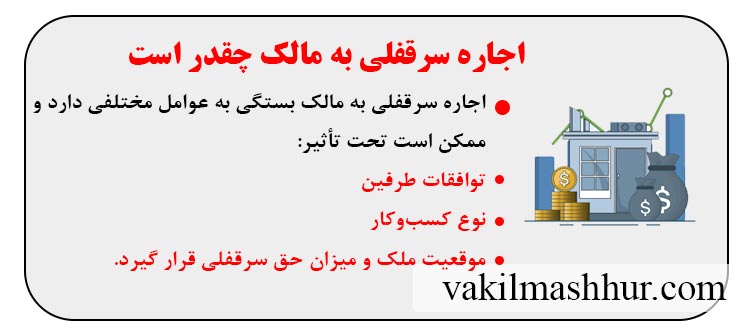 اجاره سرقفلی به مالک چقدر است