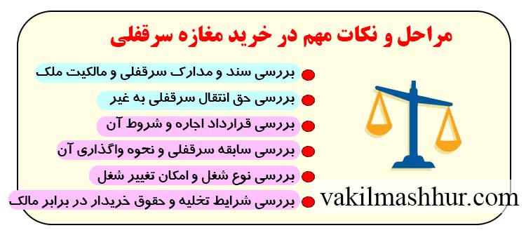 مراحل و نکات مهم در خرید مغازه سرقفلی
