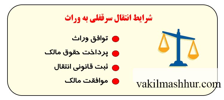 موارد مهم به جهت انتقال سرقفلی به وراث