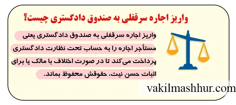 دلایل واریز اجاره سرقفلی به صندوق دادگستری چیست؟