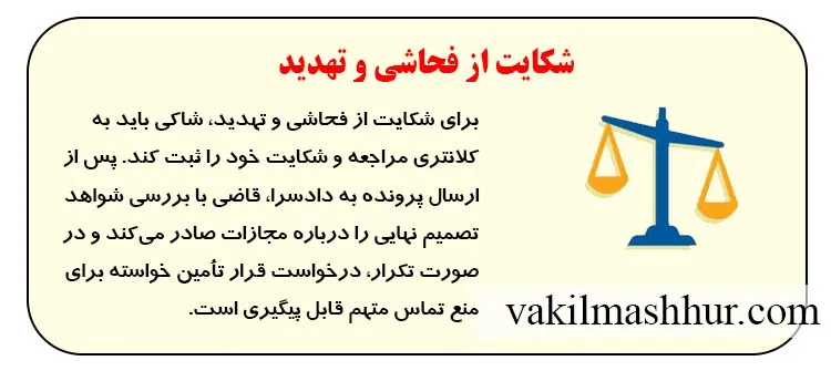 مرحل شکایت از فحاشی و تهدید