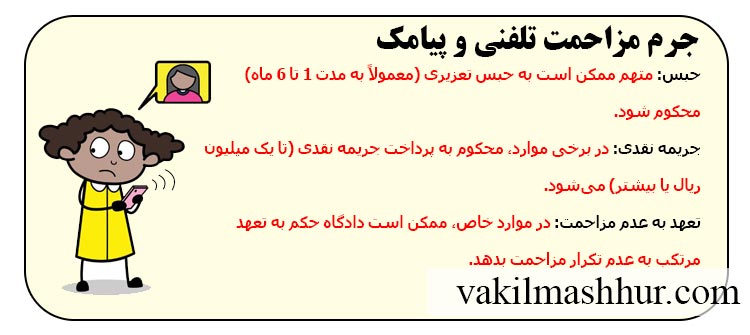 جرم مزاحمت تلفنی و پیامک