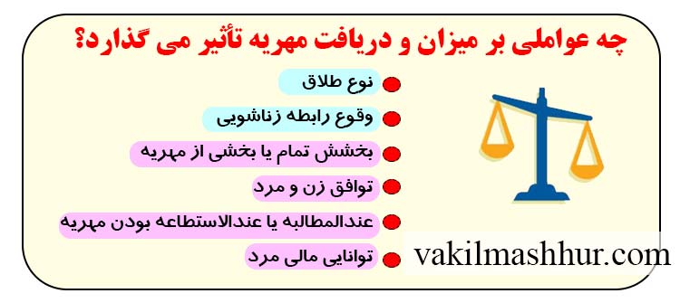 چه عواملی بر میزان و دریافت مهریه تأثیر می‌ گذارد؟