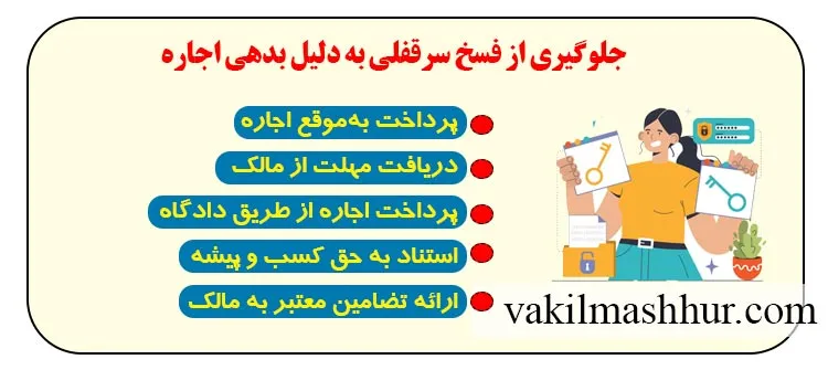 فسخ سرقفلی به دلیل بدهی اجاره