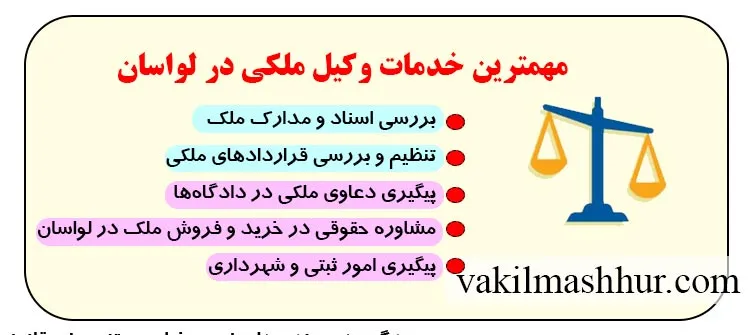بررسی خدمات وکیل ملکی در لواسان
