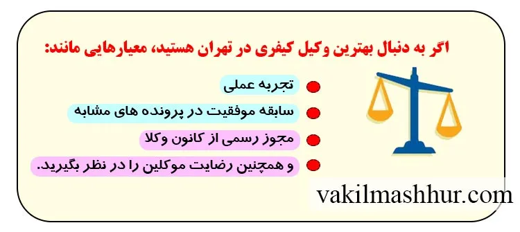 بررسی ویژگی های بهترین وکیل کیفری در پونک