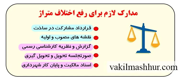 بررسی اسناد مهم رفع اختلاف متراژ
