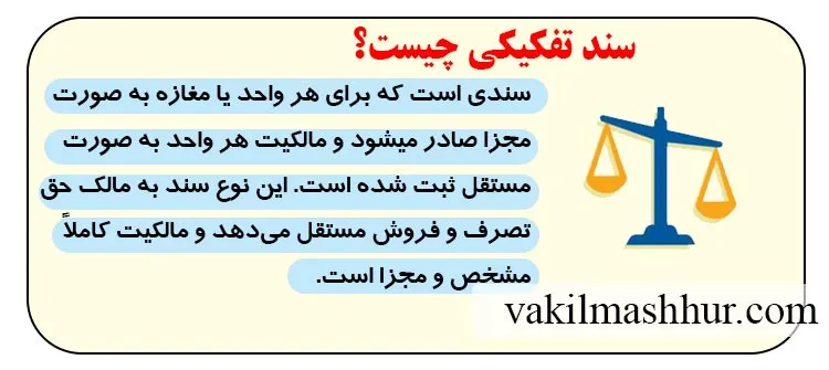 به چه سند مغازه ای تفکیکی میگویند؟