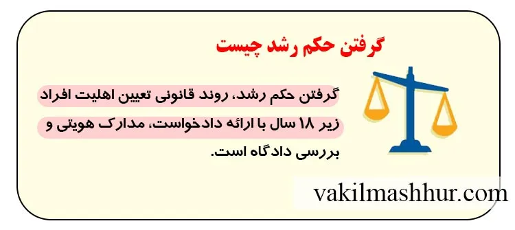 مفهوم گرفتن حکم رشد چیست