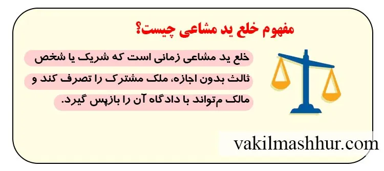 مفهوم خلع ید مشاعی چیست؟