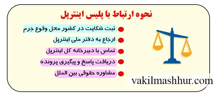 نحوه ارتباط با پلیس اینترپل
