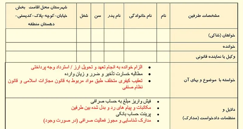 عکس نمونه شکایت از صرافی