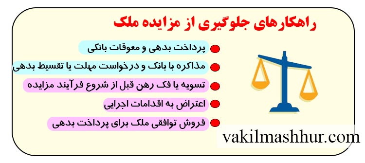 روش های جلوگیری از مزایده ملک توسط بانک