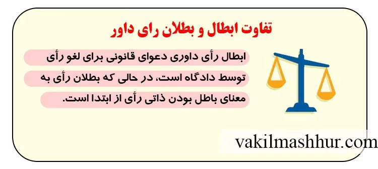 تفاوت ابطال و بطلان رای داور