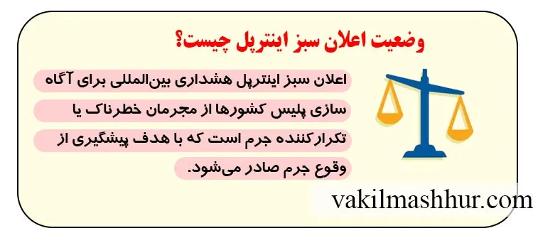 وضعیت اعلان سبز اینترپل چیست؟