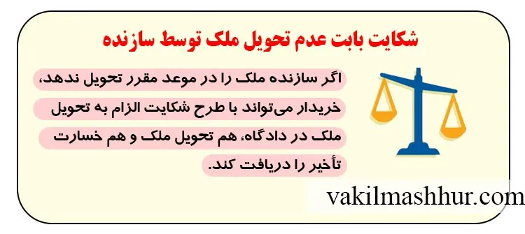 نحوه شکایت بابت عدم تحویل ملک از سازنده