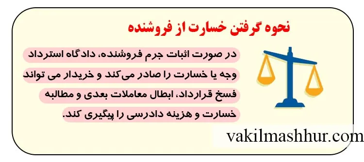 نحوه گرفتن خسارت از فروشنده