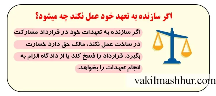 اگر سازنده به تعهد خود عمل نکند چه میشود؟