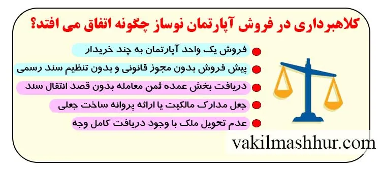 نحوه کلاهبرداری در فروش آپارتمان نوساز چگونه اتفاق می افتد؟