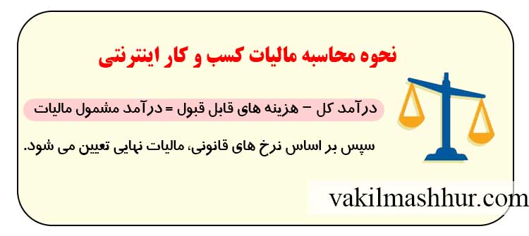 محاسبه مالیات کسب و کار اینترنتی