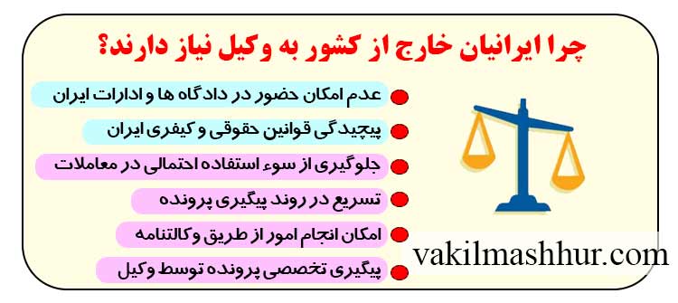 چرا ایرانیان خارج از کشور به وکیل نیاز دارند؟