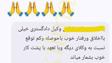 نظرات موکلان وکیل مشهور