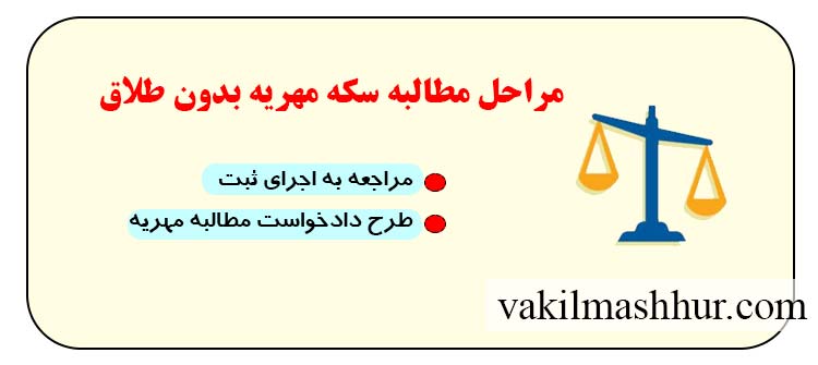 مراحل مطالبه سکه مهریه بدون طلاق
